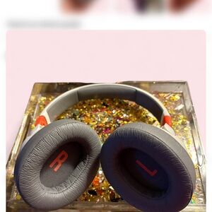 JBL Gray and Red Over-Ear Headphones